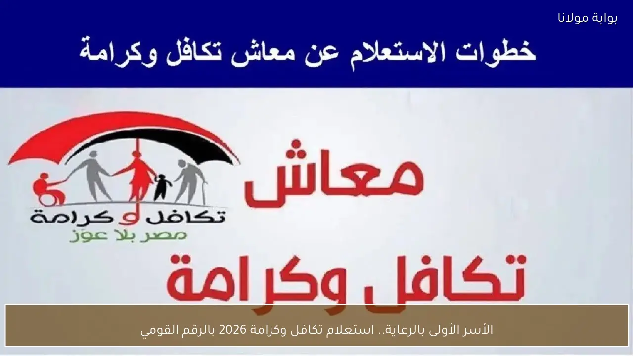 الأسر الأولى بالرعاية.. استعلام تكافل وكرامة 2026 بالرقم القومي