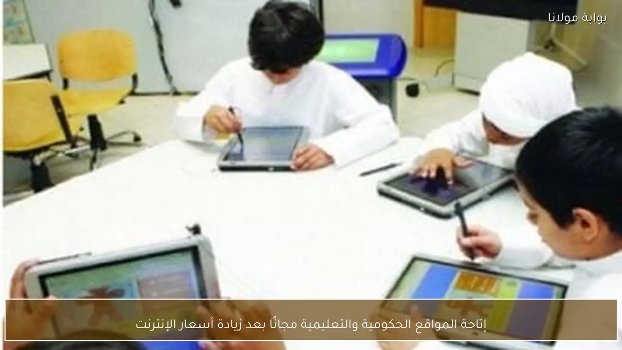 إتاحة المواقع الحكومية والتعليمية مجانًا بعد زيادة أسعار الإنترنت