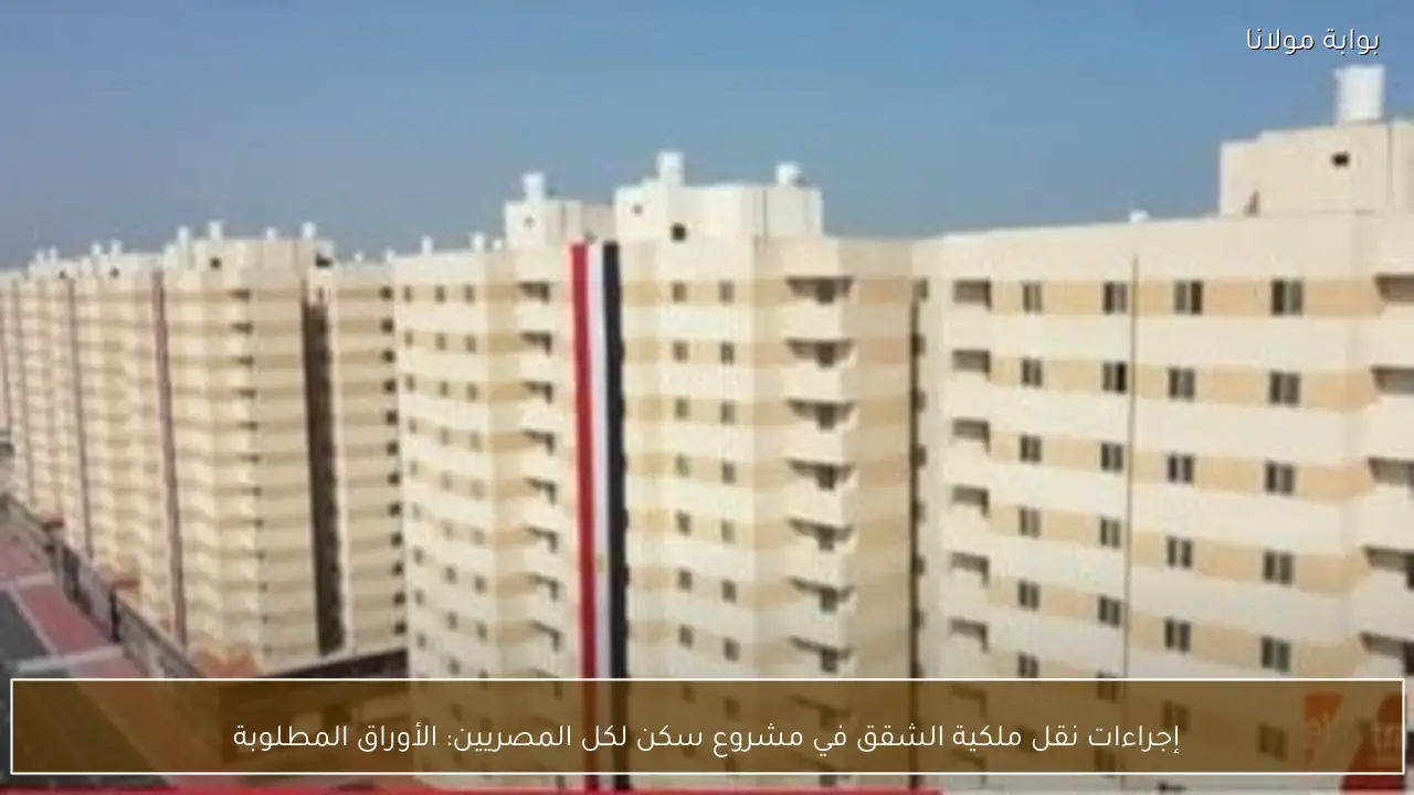 إجراءات نقل ملكية الشقق في مشروع سكن لكل المصريين: الأوراق المطلوبة