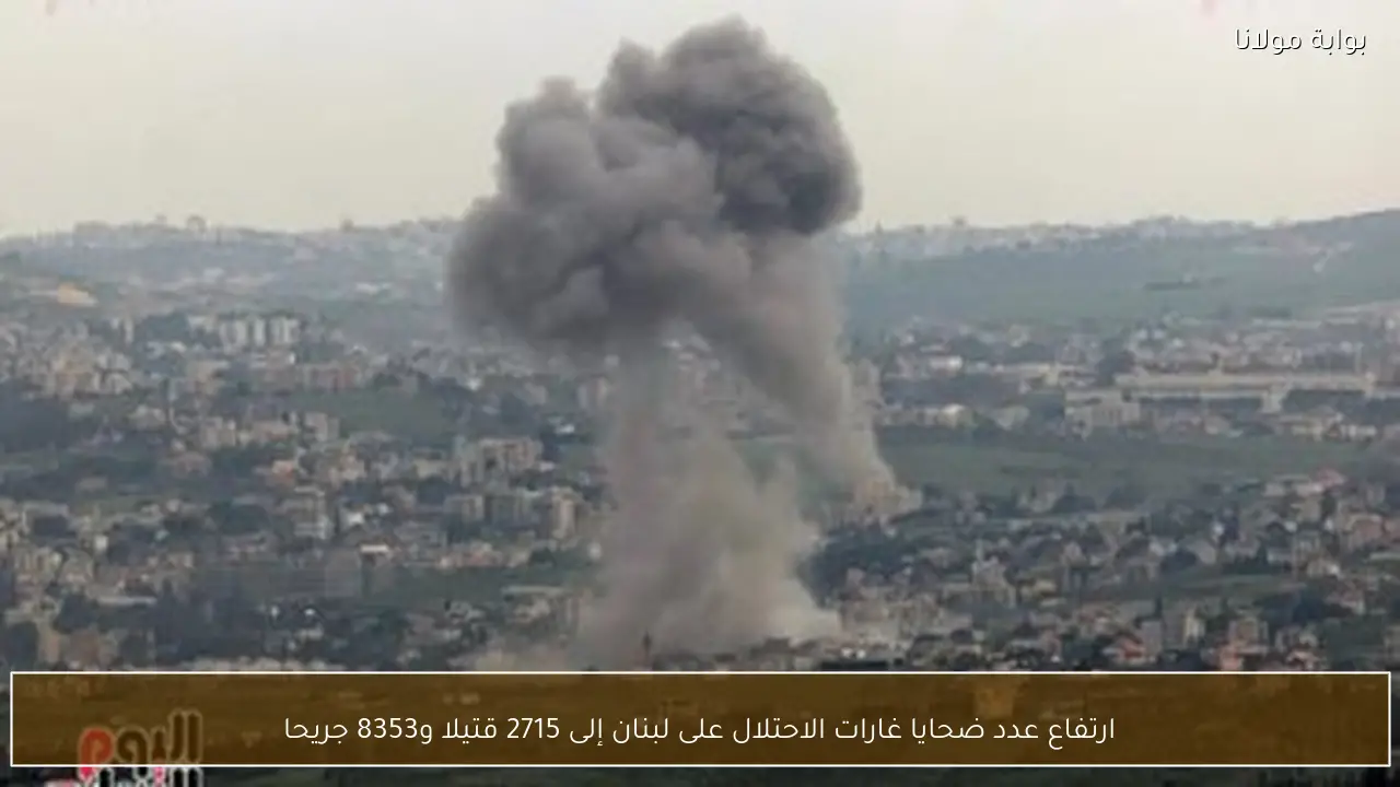 ارتفاع عدد ضحايا غارات الاحتلال على لبنان إلى 2715 قتيلا و8353 جريحا