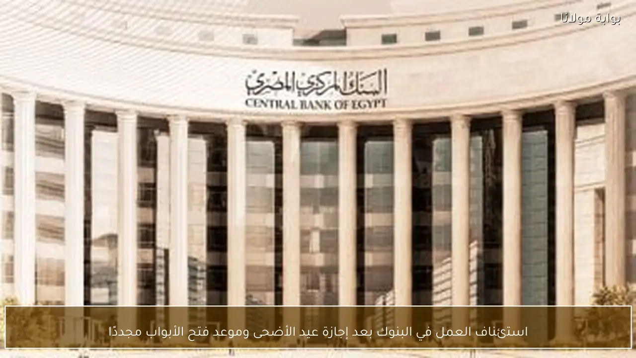 استئناف العمل في البنوك بعد إجازة عيد الأضحى وموعد فتح الأبواب مجددًا