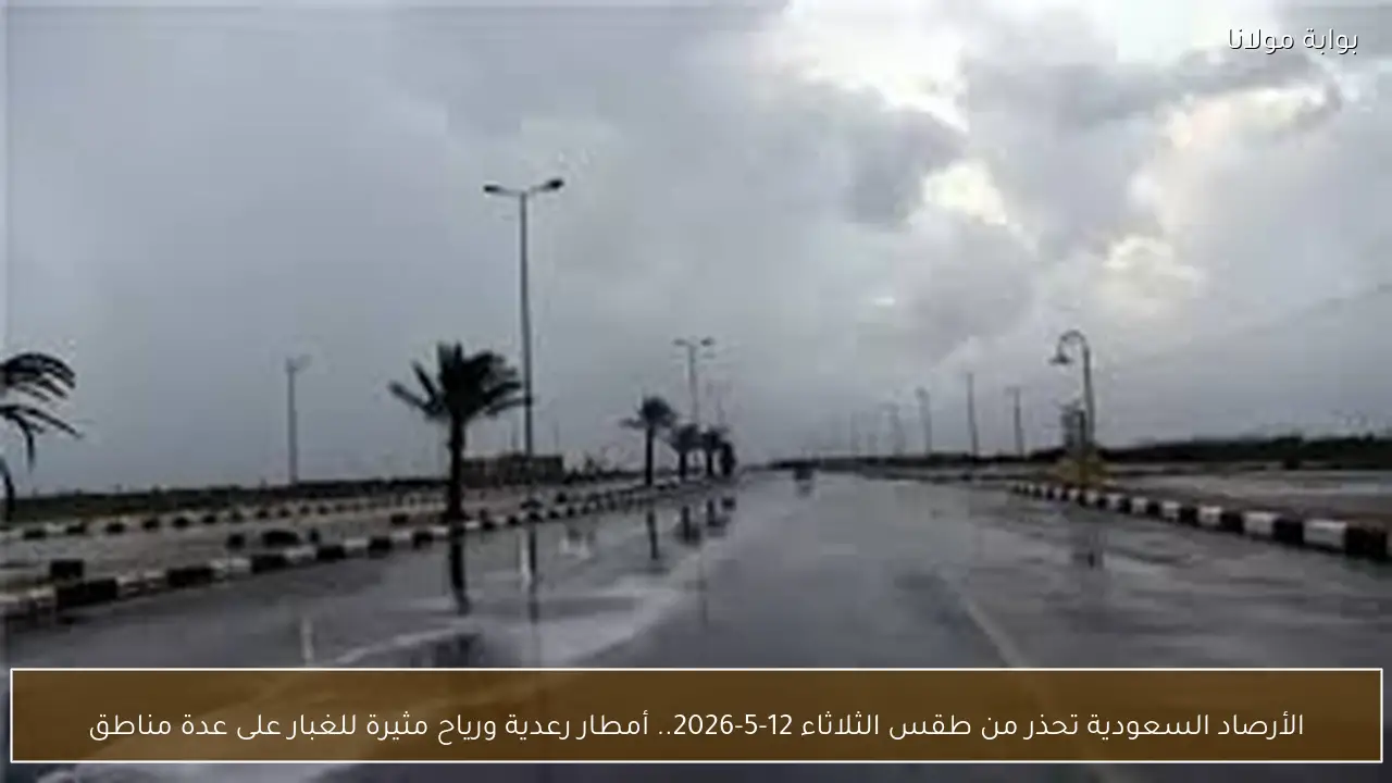 الأرصاد السعودية تحذر من طقس الثلاثاء 12-5-2026.. أمطار رعدية ورياح مثيرة للغبار على عدة مناطق