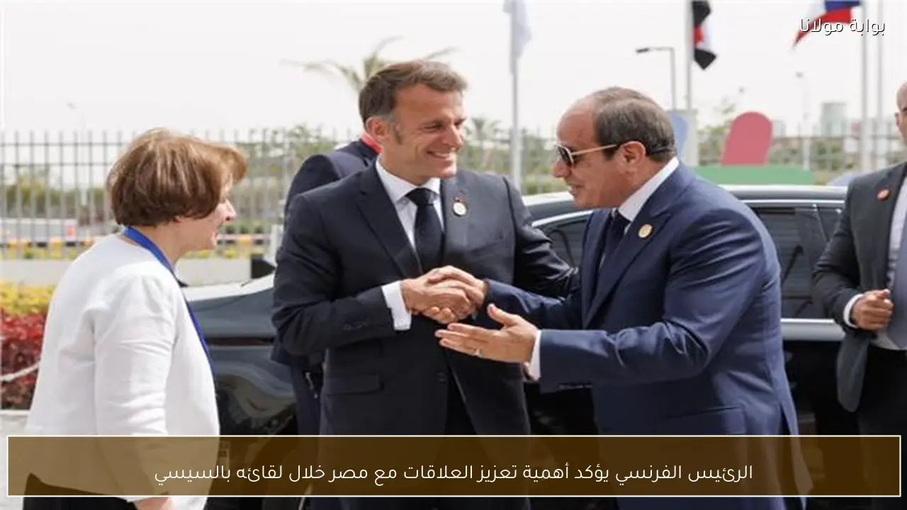 الرئيس الفرنسي يؤكد أهمية تعزيز العلاقات مع مصر خلال لقائه بالسيسي