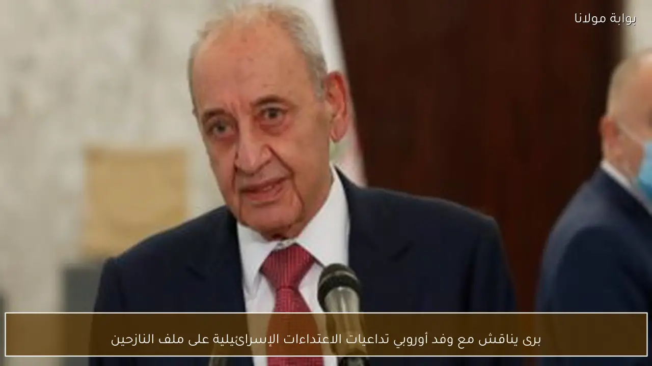 برى يناقش مع وفد أوروبي تداعيات الاعتداءات الإسرائيلية على ملف النازحين