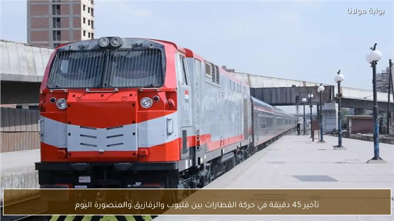 تأخير 45 دقيقة في حركة القطارات بين قليوب والزقازيق والمنصورة اليوم