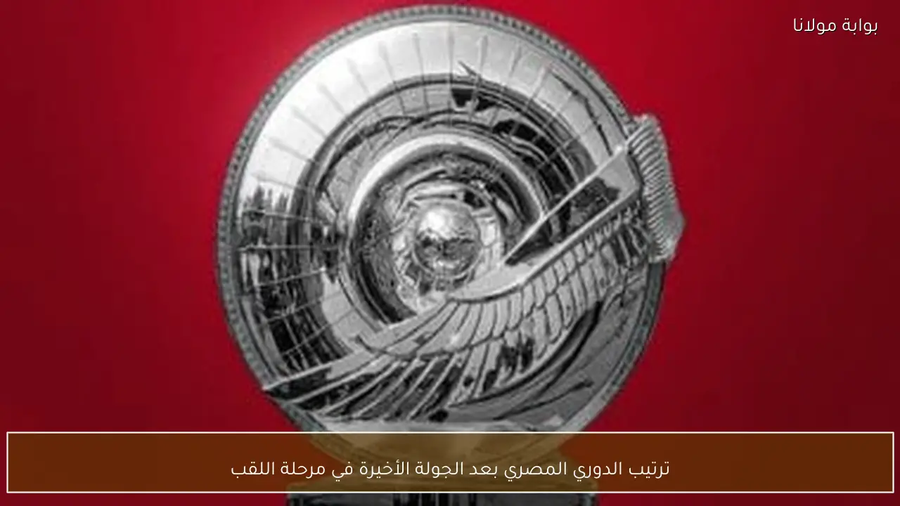 ترتيب الدوري المصري بعد الجولة الأخيرة في مرحلة اللقب