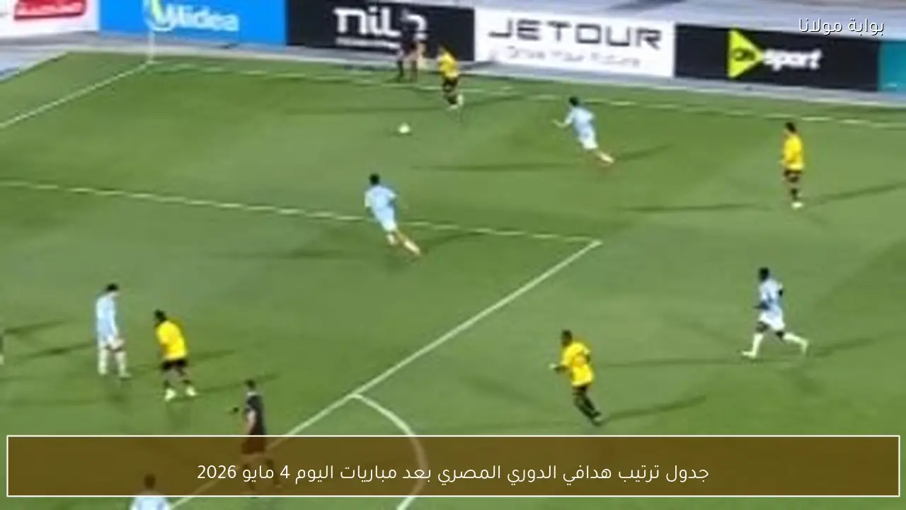 جدول ترتيب هدافي الدوري المصري بعد مباريات اليوم 4 مايو 2026