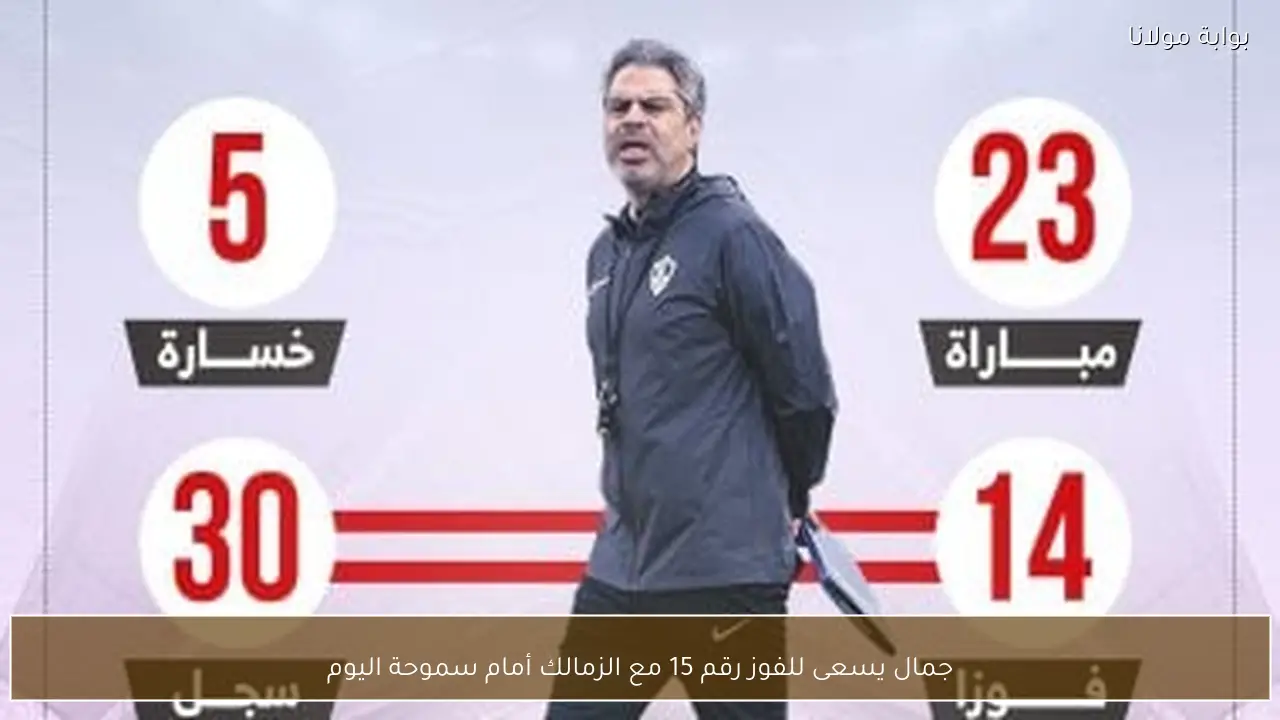 جمال يسعى للفوز رقم 15 مع الزمالك أمام سموحة اليوم