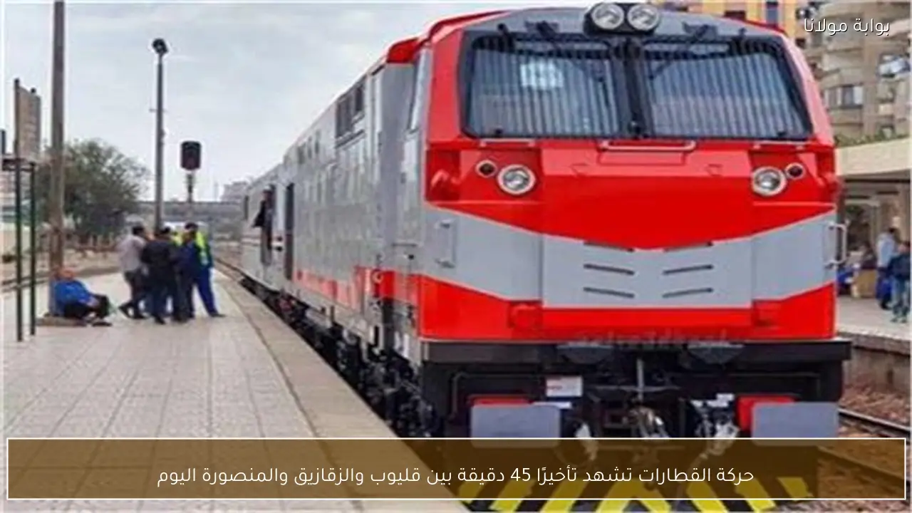 حركة القطارات تشهد تأخيرًا 45 دقيقة بين قليوب والزقازيق والمنصورة اليوم