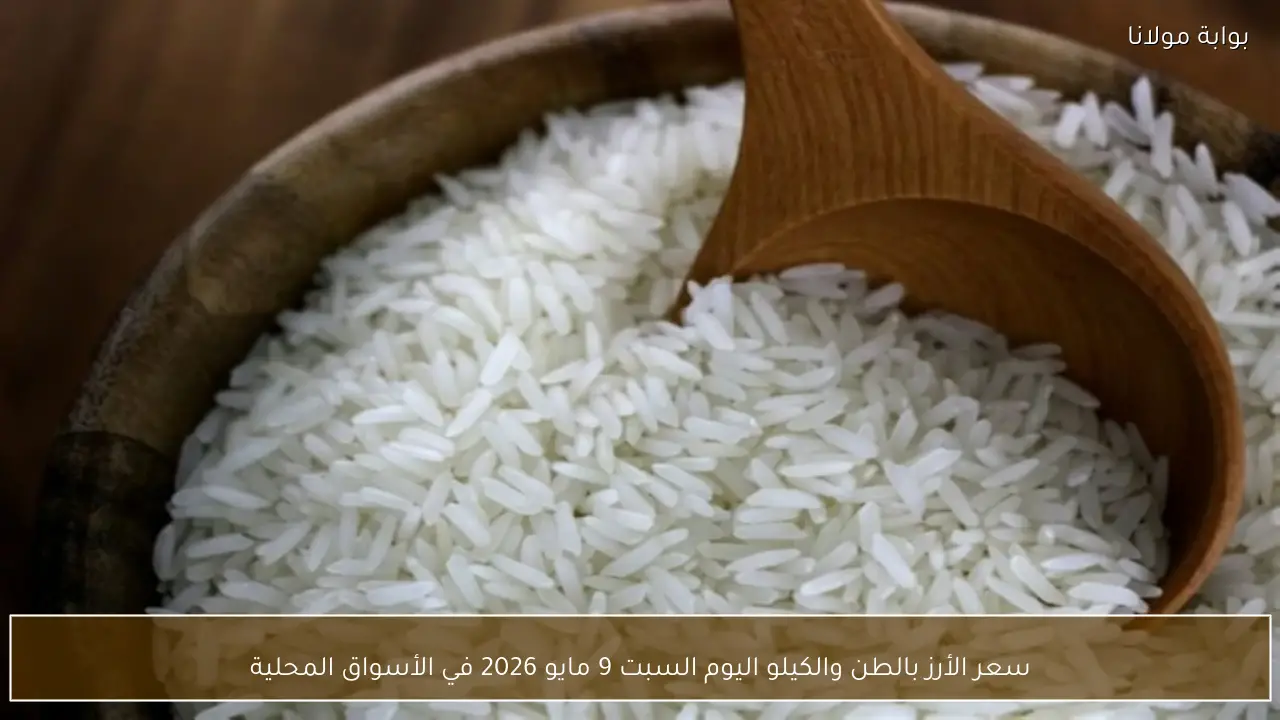 سعر الأرز بالطن والكيلو اليوم السبت 9 مايو 2026 في الأسواق المحلية