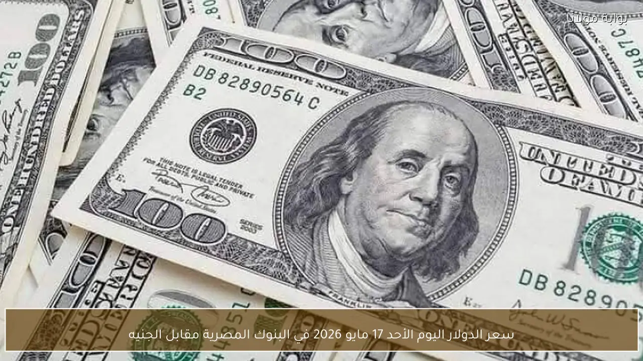 سعر الدولار اليوم الأحد 17 مايو 2026 في البنوك المصرية مقابل الجنيه
