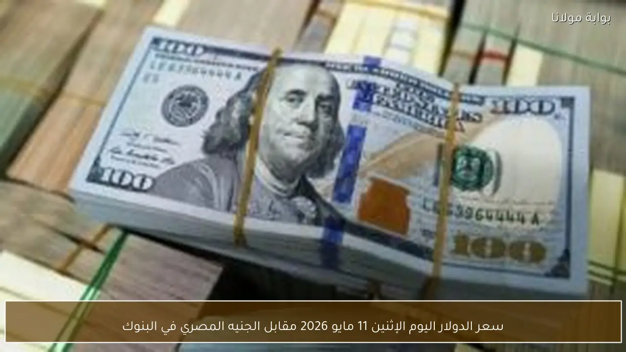 سعر الدولار اليوم الإثنين 11 مايو 2026 مقابل الجنيه المصري في البنوك