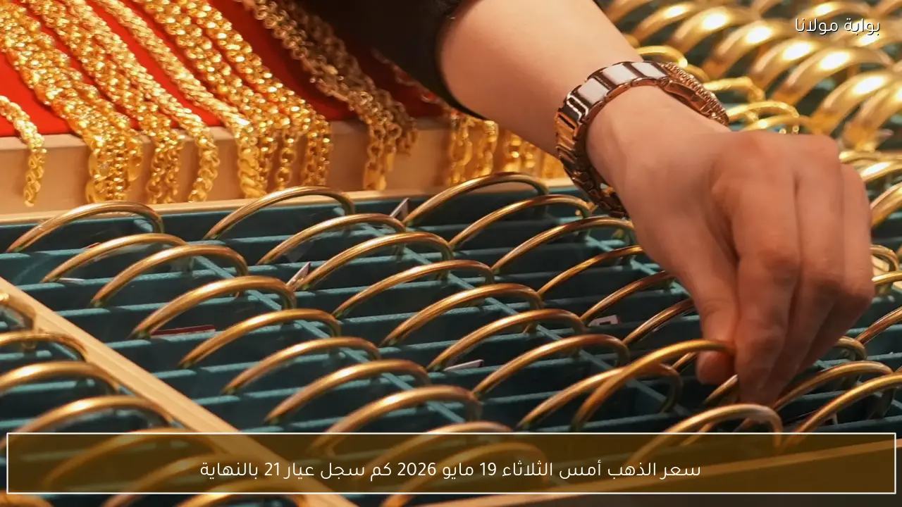 سعر الذهب أمس الثلاثاء 19 مايو 2026.. كم سجل عيار 21 بالنهاية