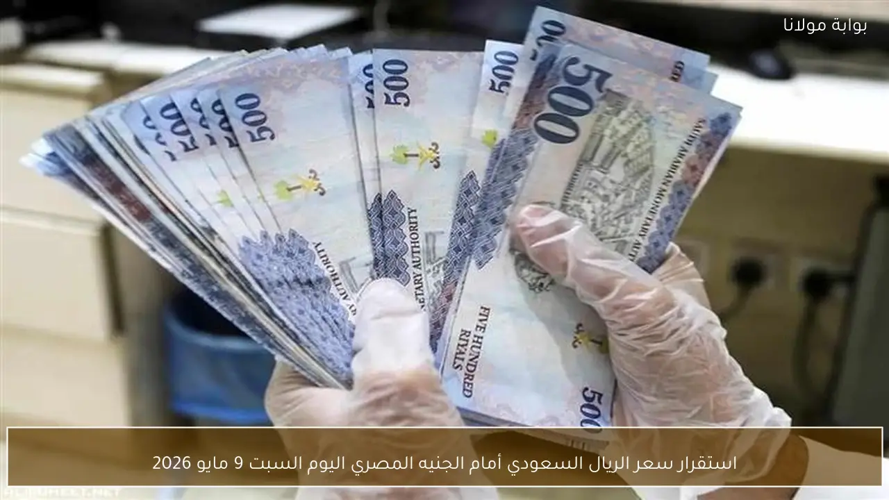 استقرار سعر الريال السعودي أمام الجنيه المصري اليوم السبت 9 مايو 2026