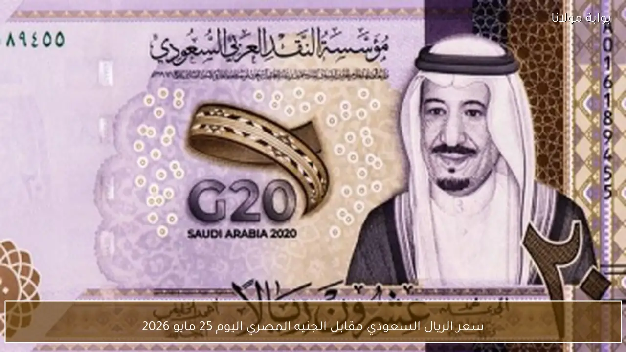 سعر الريال السعودي مقابل الجنيه المصري اليوم 25 مايو 2026