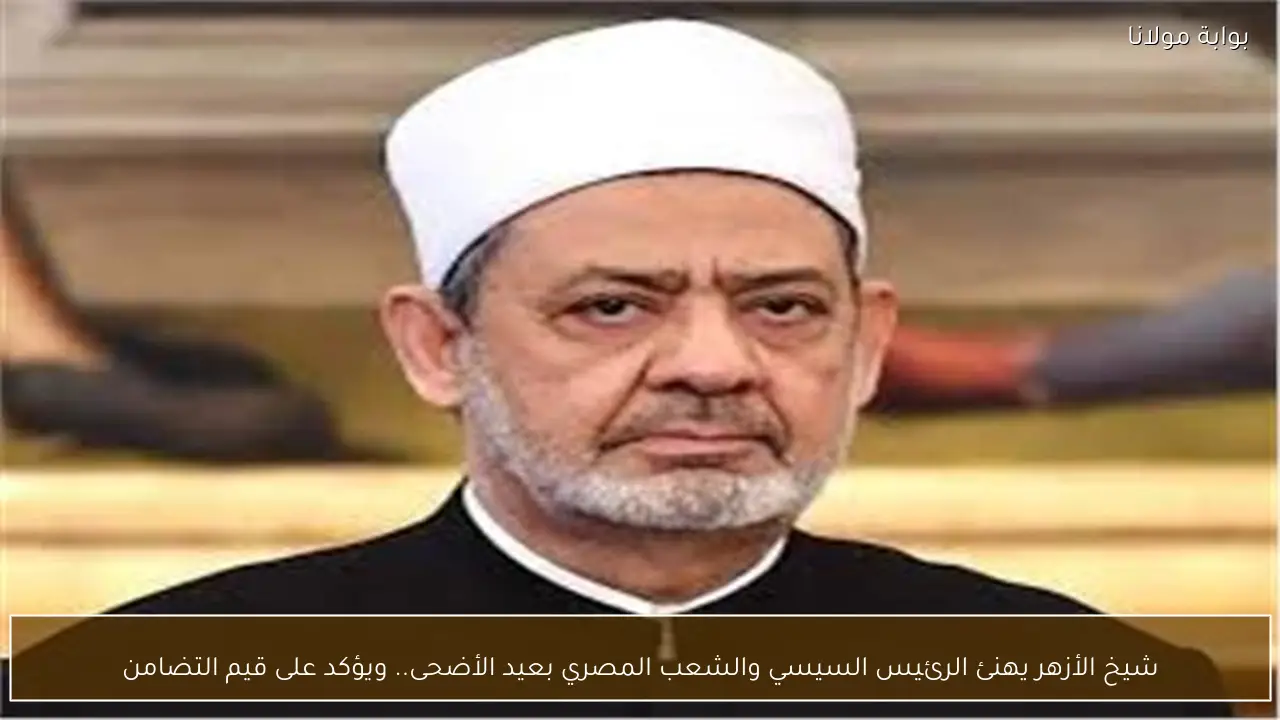 شيخ الأزهر يهنئ الرئيس السيسي والشعب المصري بعيد الأضحى.. ويؤكد على قيم التضامن