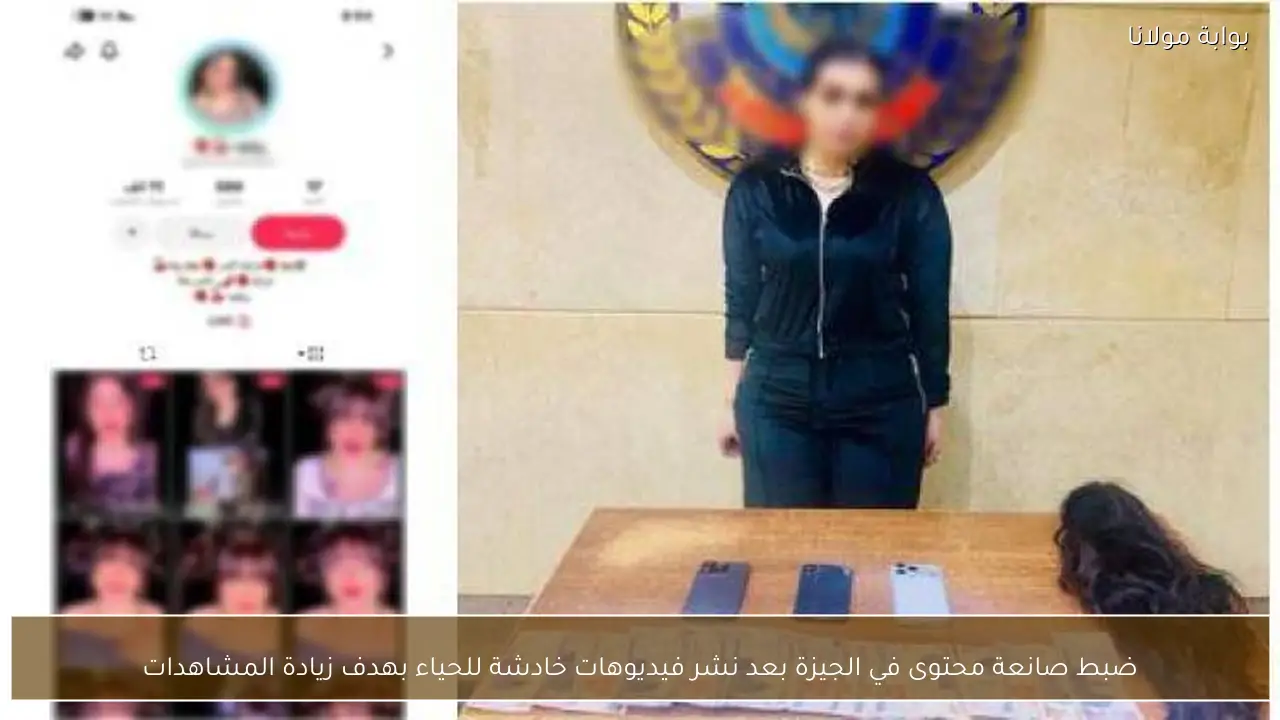ضبط صانعة محتوى في الجيزة بعد نشر فيديوهات خادشة للحياء بهدف زيادة المشاهدات