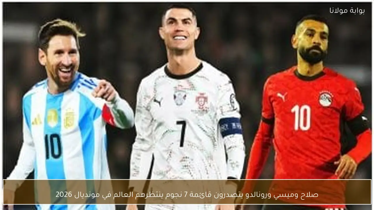صلاح وميسي ورونالدو يتصدرون قائمة 7 نجوم ينتظرهم العالم في مونديال 2026