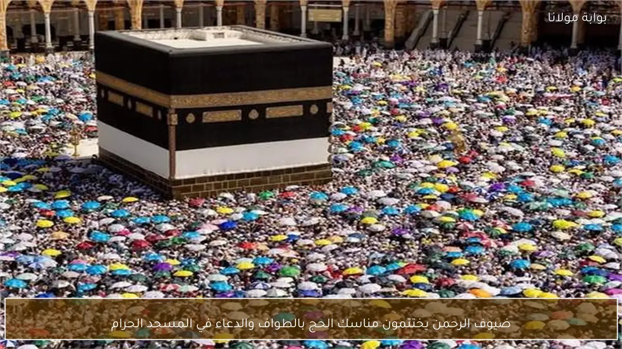 ضيوف الرحمن يختتمون مناسك الحج بالطواف والدعاء في المسجد الحرام