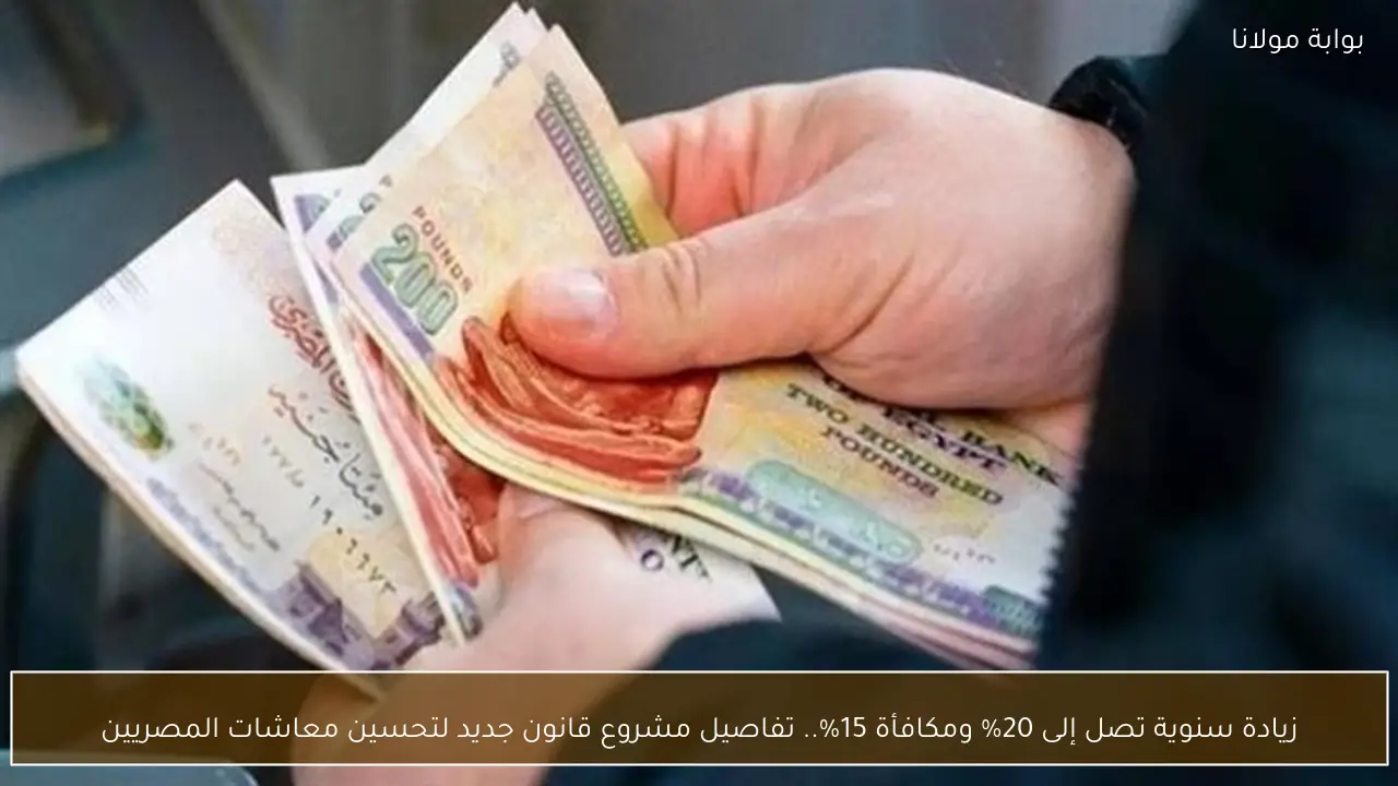 زيادة 20% سنويًا ومكافأة 15% ضمن مشروع قانون جديد لمعاشات المصريين