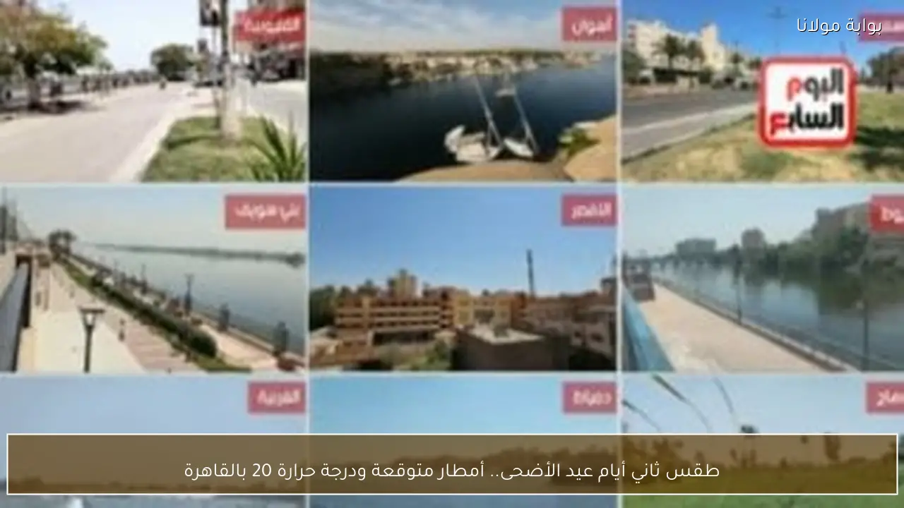 طقس ثاني أيام عيد الأضحى.. أمطار متوقعة ودرجة حرارة 20 بالقاهرة