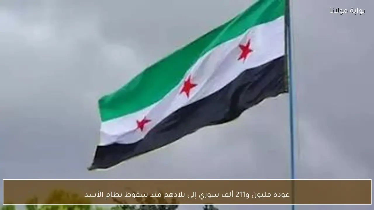 عودة مليون و211 ألف سوري إلى بلادهم منذ سقوط نظام الأسد
