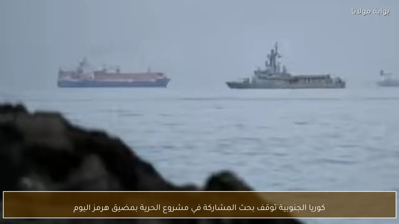 كوريا الجنوبية توقف بحث المشاركة في مشروع الحرية بمضيق هرمز اليوم