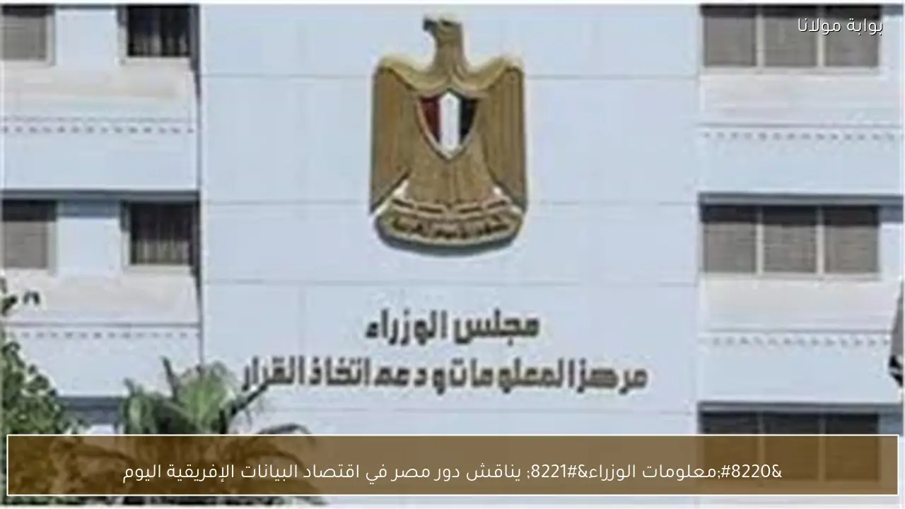 “معلومات الوزراء” يناقش دور مصر في اقتصاد البيانات الإفريقية اليوم