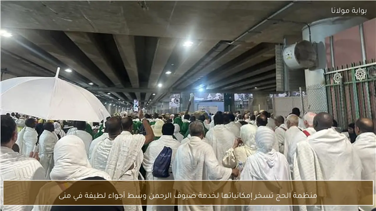 منظمة الحج تسخر إمكانياتها لخدمة ضيوف الرحمن وسط أجواء لطيفة في منى