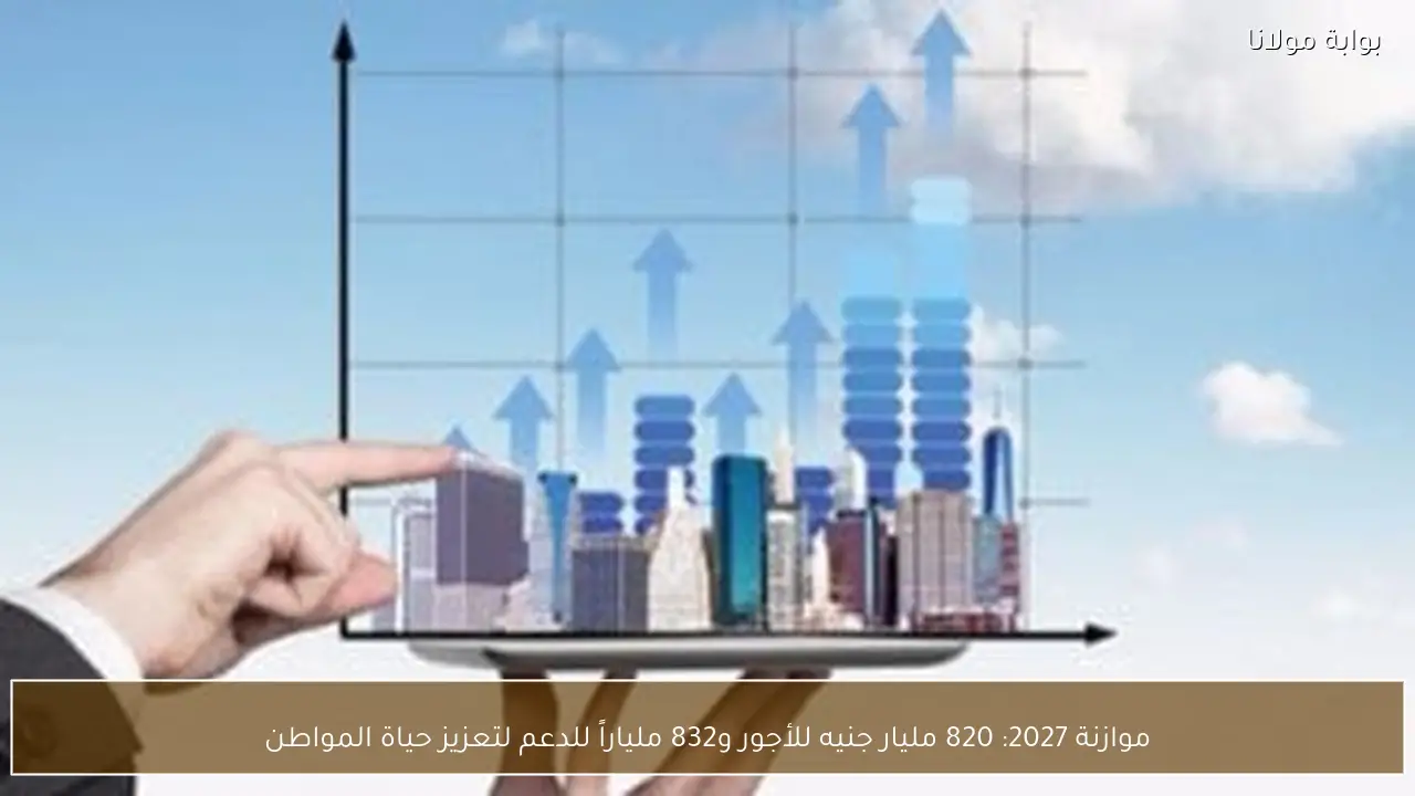 موازنة 2027: 820 مليار جنيه للأجور و832 ملياراً للدعم لتعزيز حياة المواطن