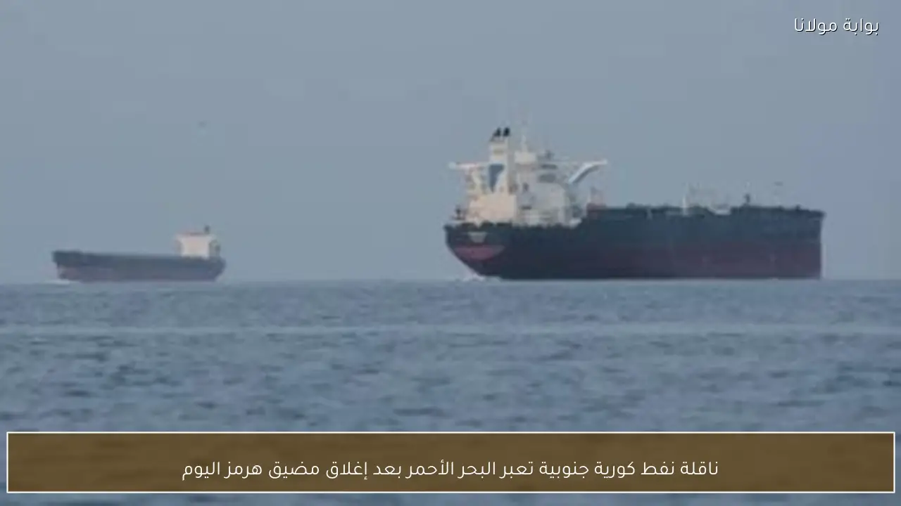 ناقلة نفط كورية جنوبية تعبر البحر الأحمر بعد إغلاق مضيق هرمز اليوم