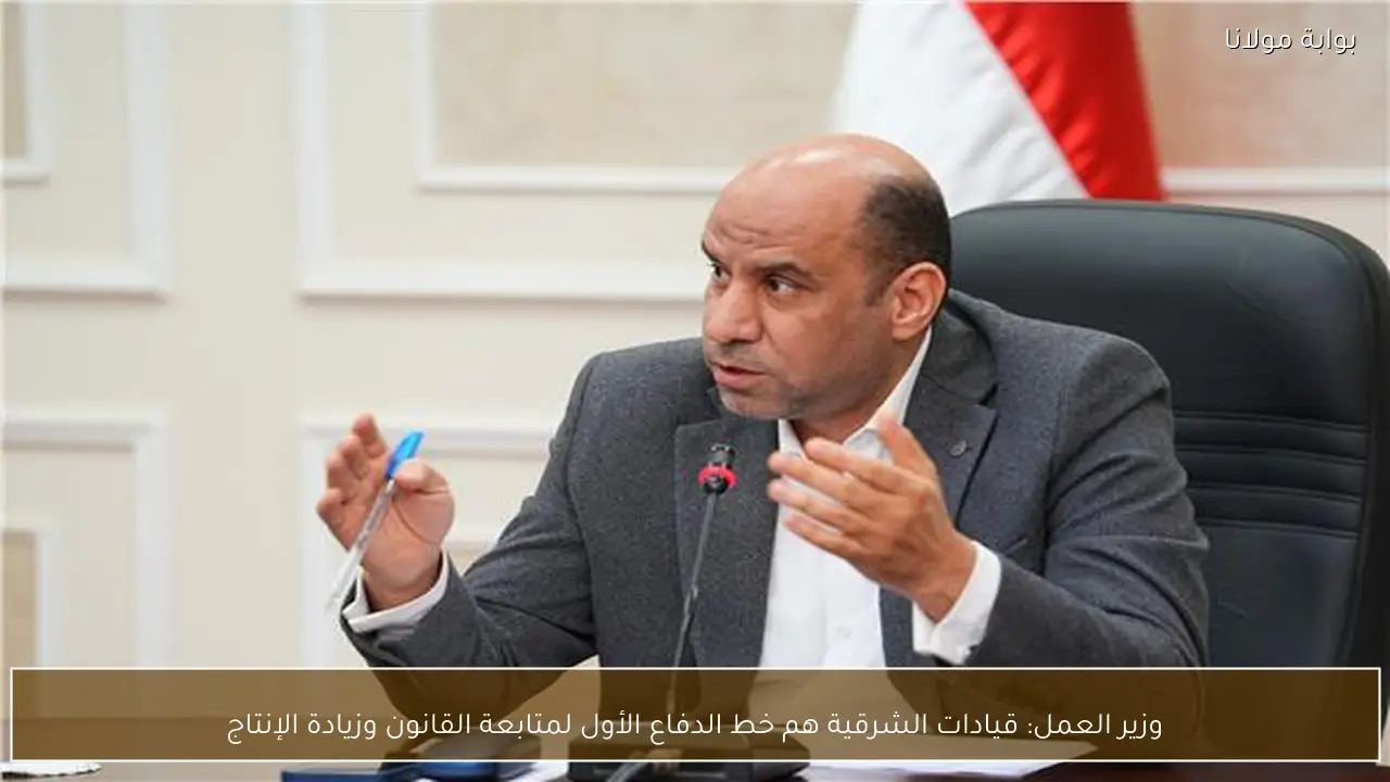 وزير العمل: قيادات الشرقية هم خط الدفاع الأول لمتابعة القانون وزيادة الإنتاج
