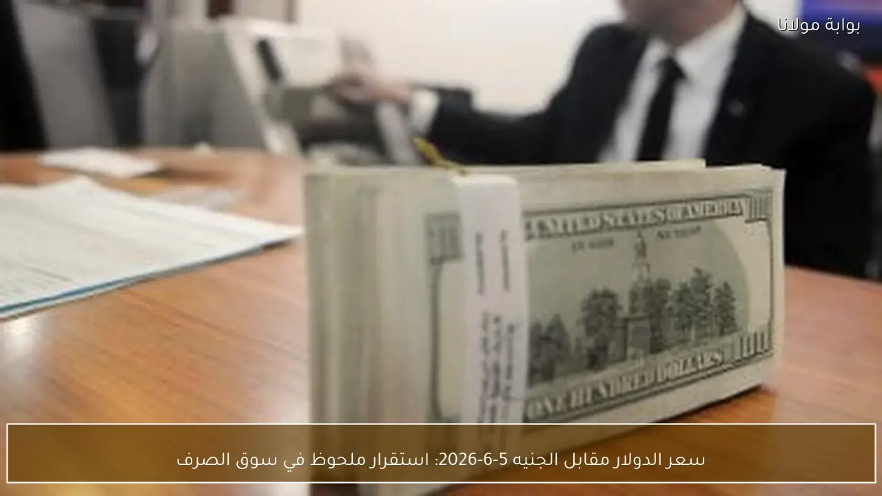 سعر الدولار مقابل الجنيه 5-6-2026: استقرار ملحوظ في سوق الصرف