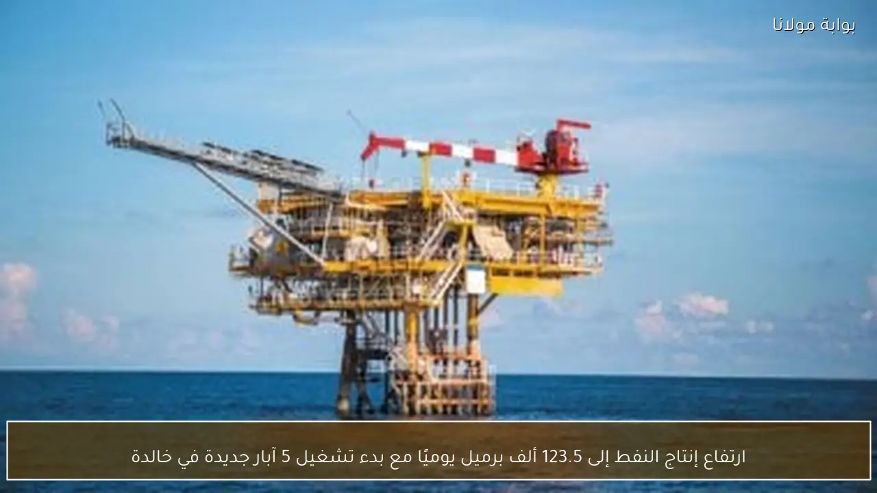 ارتفاع إنتاج النفط إلى 123.5 ألف برميل يوميًا مع بدء تشغيل 5 آبار جديدة في خالدة