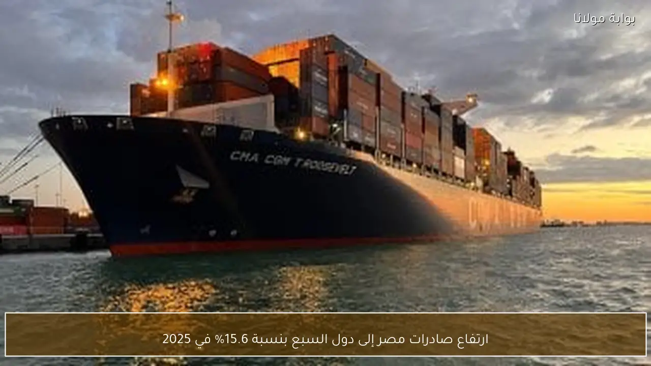 ارتفاع صادرات مصر إلى دول السبع بنسبة 15.6% في 2025