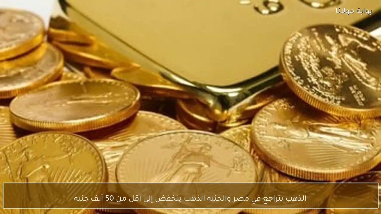 الذهب يتراجع في مصر والجنيه الذهب ينخفض إلى أقل من 50 ألف جنيه