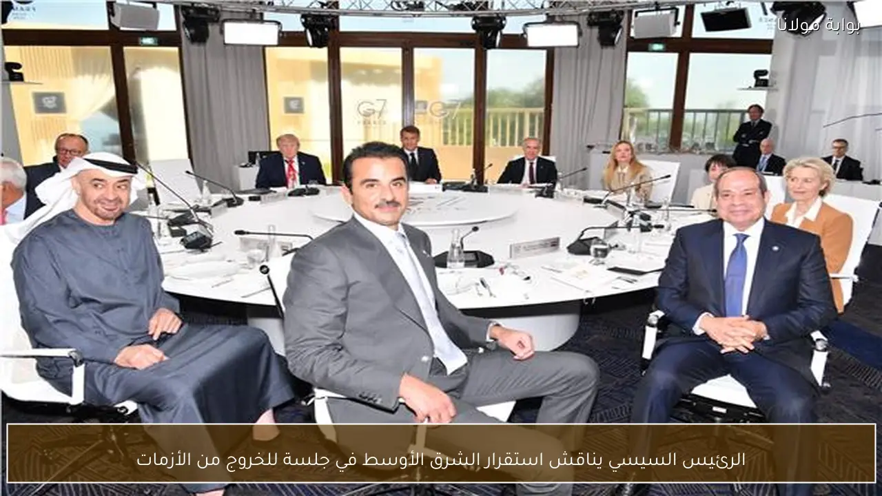 الرئيس السيسي يناقش استقرار الشرق الأوسط في جلسة للخروج من الأزمات