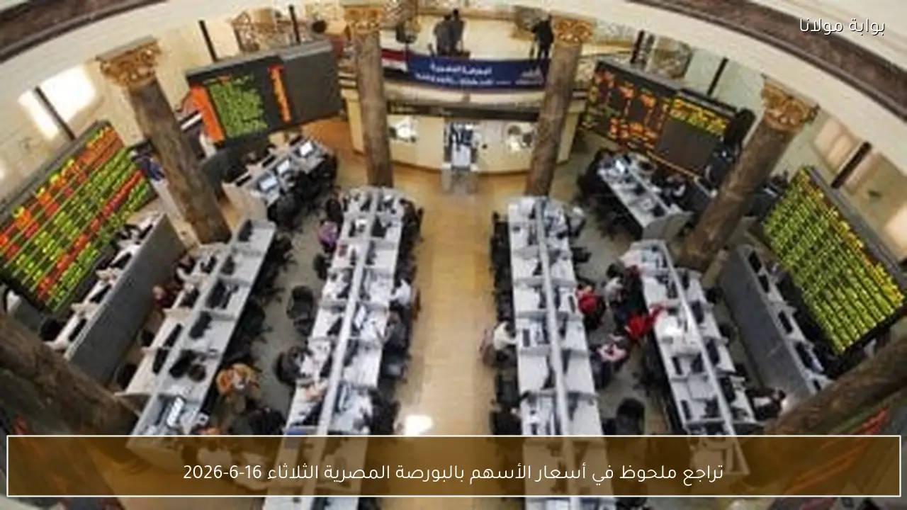 تراجع ملحوظ في أسعار الأسهم بالبورصة المصرية الثلاثاء 16-6-2026