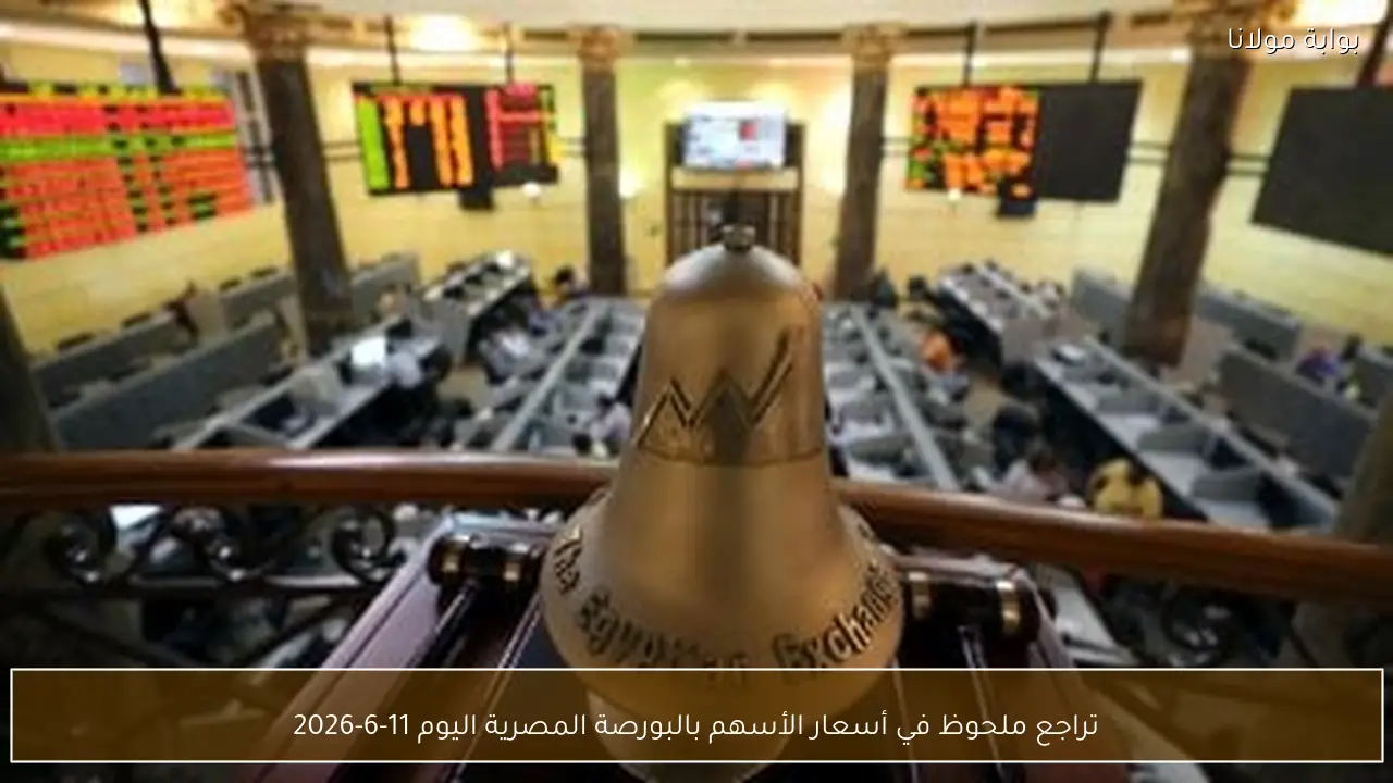 تراجع ملحوظ في أسعار الأسهم بالبورصة المصرية اليوم 11-6-2026