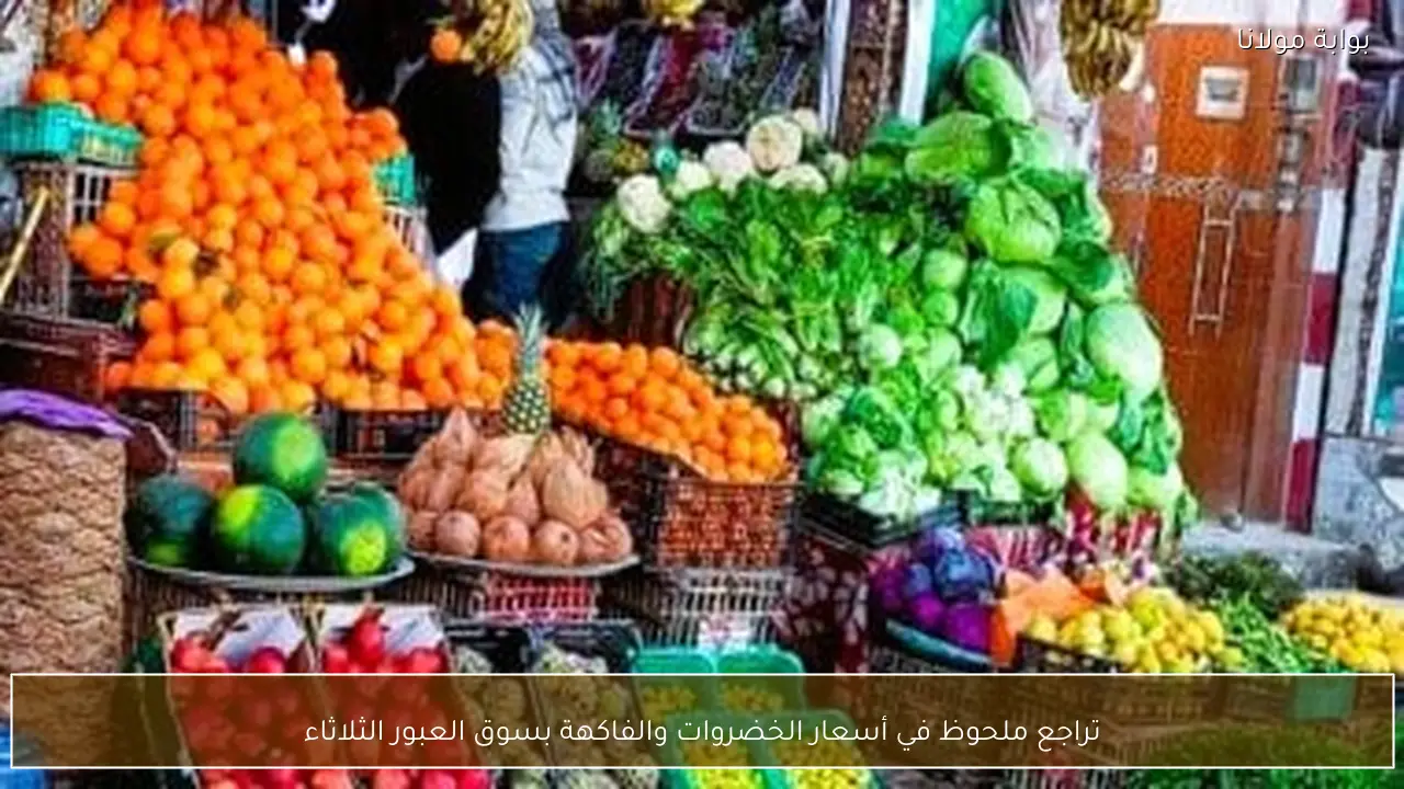 تراجع ملحوظ في أسعار الخضروات والفاكهة بسوق العبور الثلاثاء