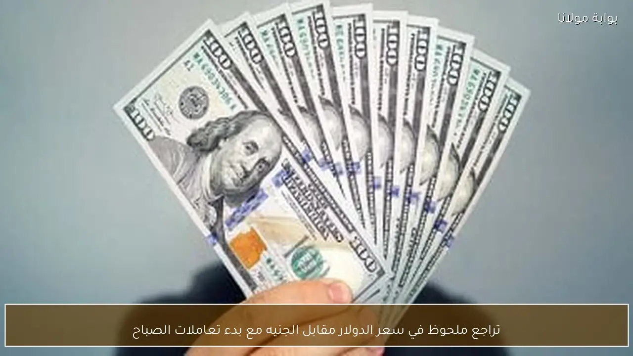 تراجع ملحوظ في سعر الدولار مقابل الجنيه مع بدء تعاملات الصباح