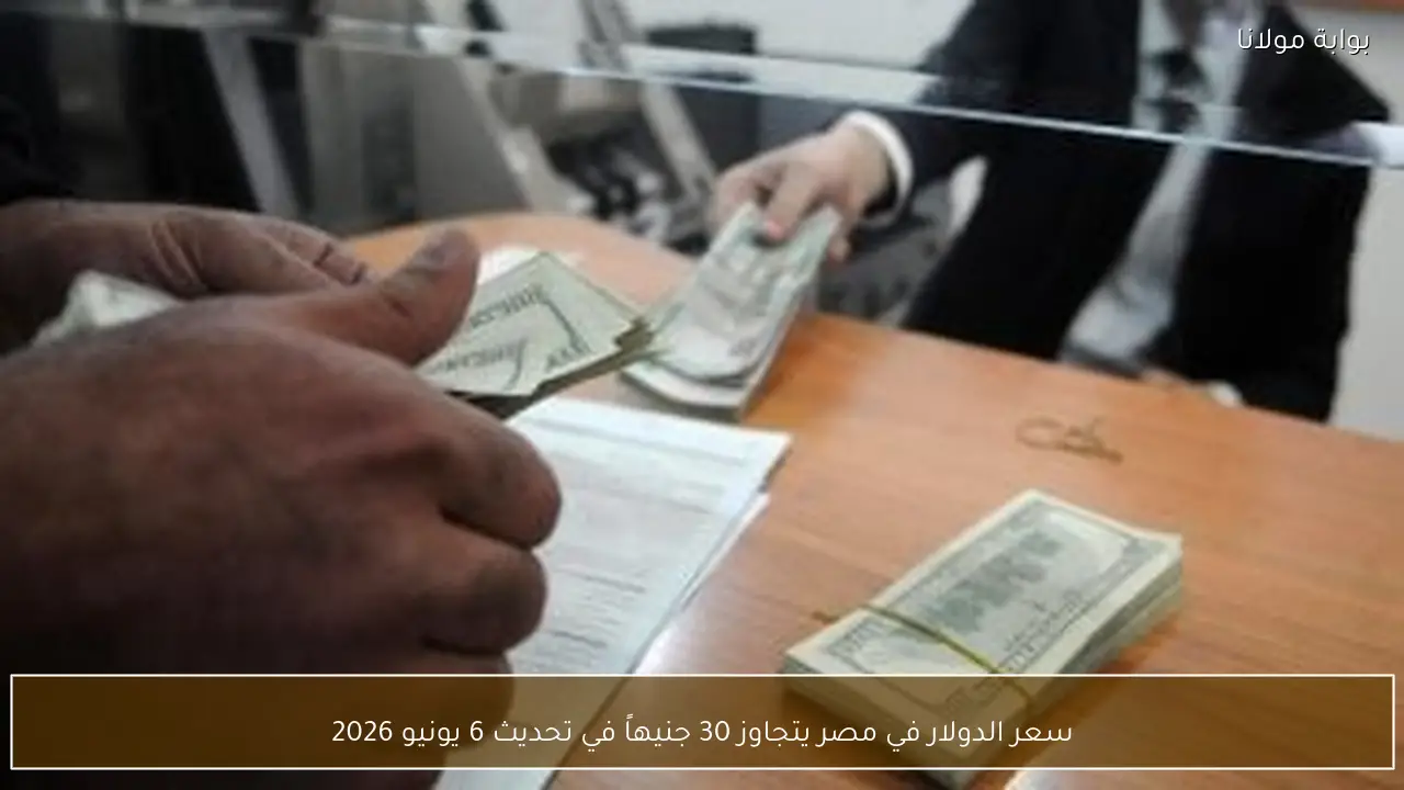 سعر الدولار في مصر يتجاوز 30 جنيهاً في تحديث 6 يونيو 2026