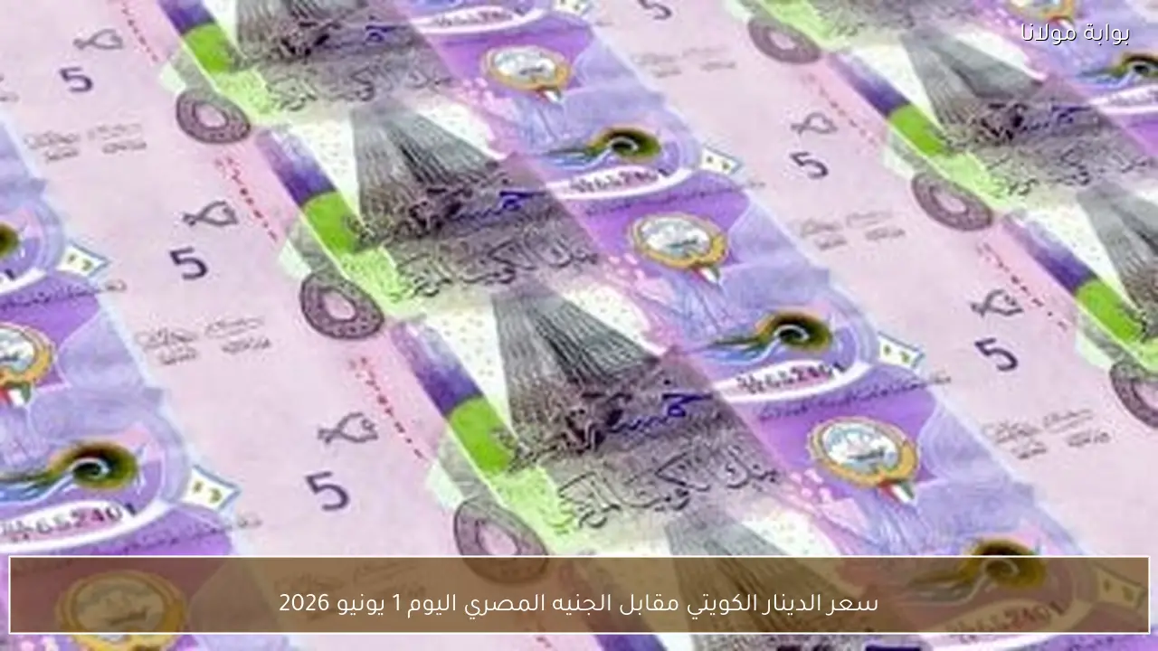 سعر الدينار الكويتي مقابل الجنيه المصري اليوم 1 يونيو 2026