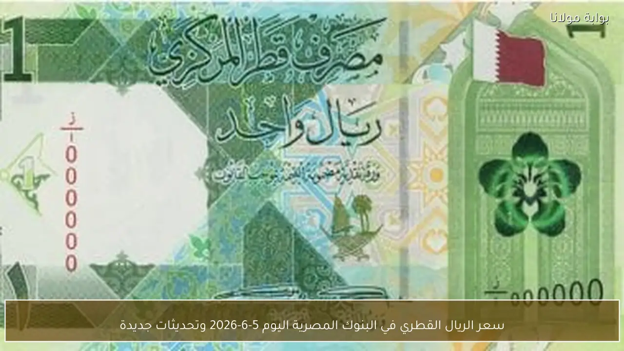 سعر الريال القطري في البنوك المصرية اليوم 5-6-2026 وتحديثات جديدة