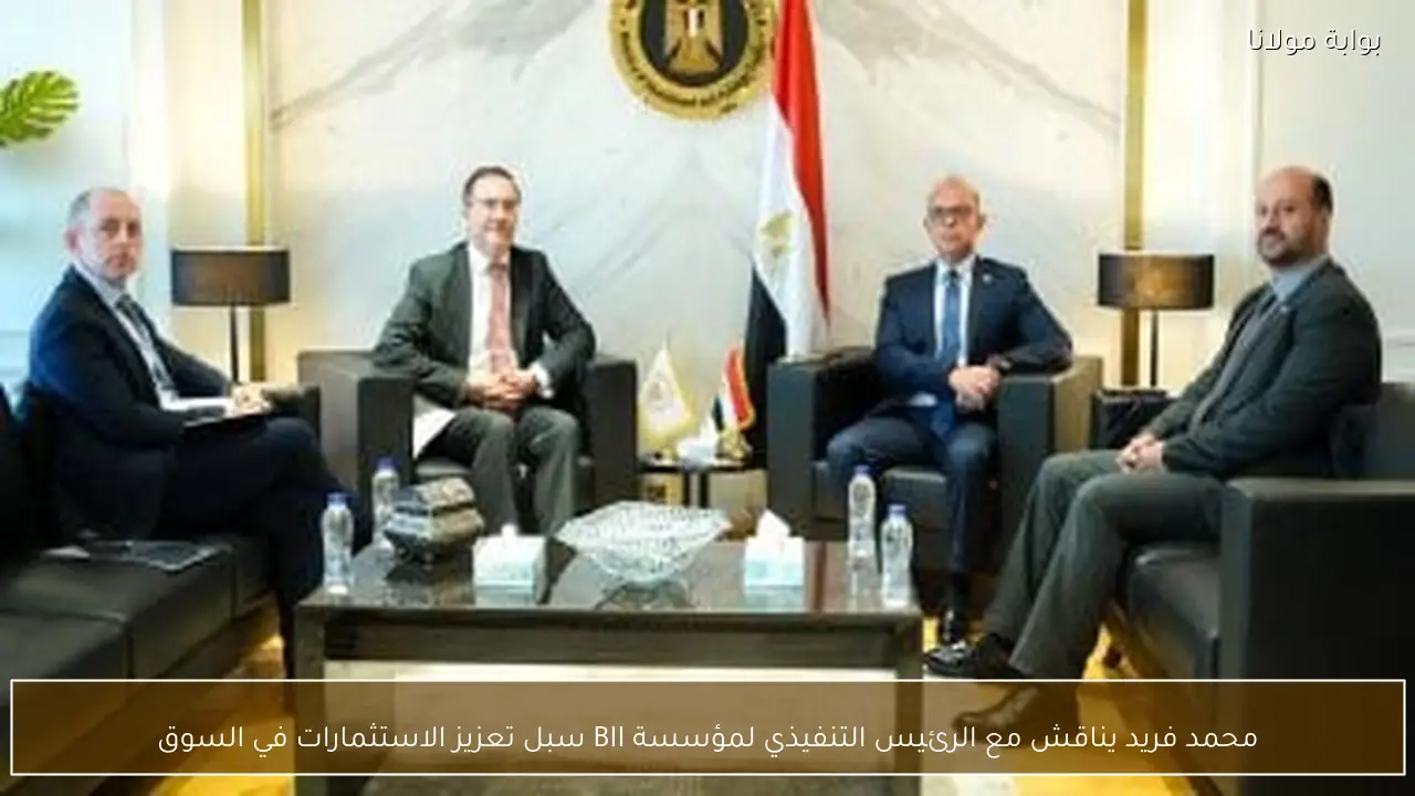 محمد فريد يناقش مع الرئيس التنفيذي لمؤسسة BII سبل تعزيز الاستثمارات في السوق