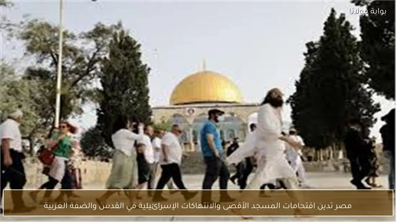 مصر تدين اقتحامات المسجد الأقصى والانتهاكات الإسرائيلية في القدس والضفة الغربية