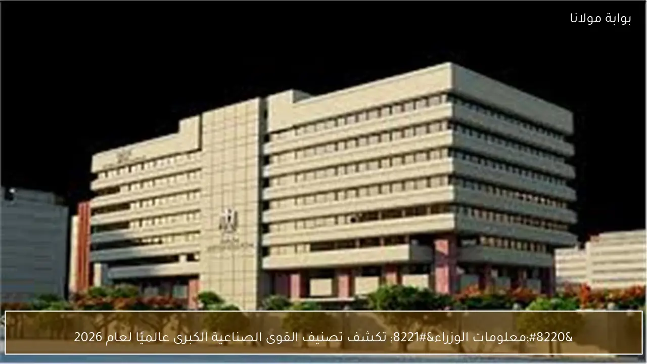 “معلومات الوزراء” تكشف تصنيف القوى الصناعية الكبرى عالميًا لعام 2026