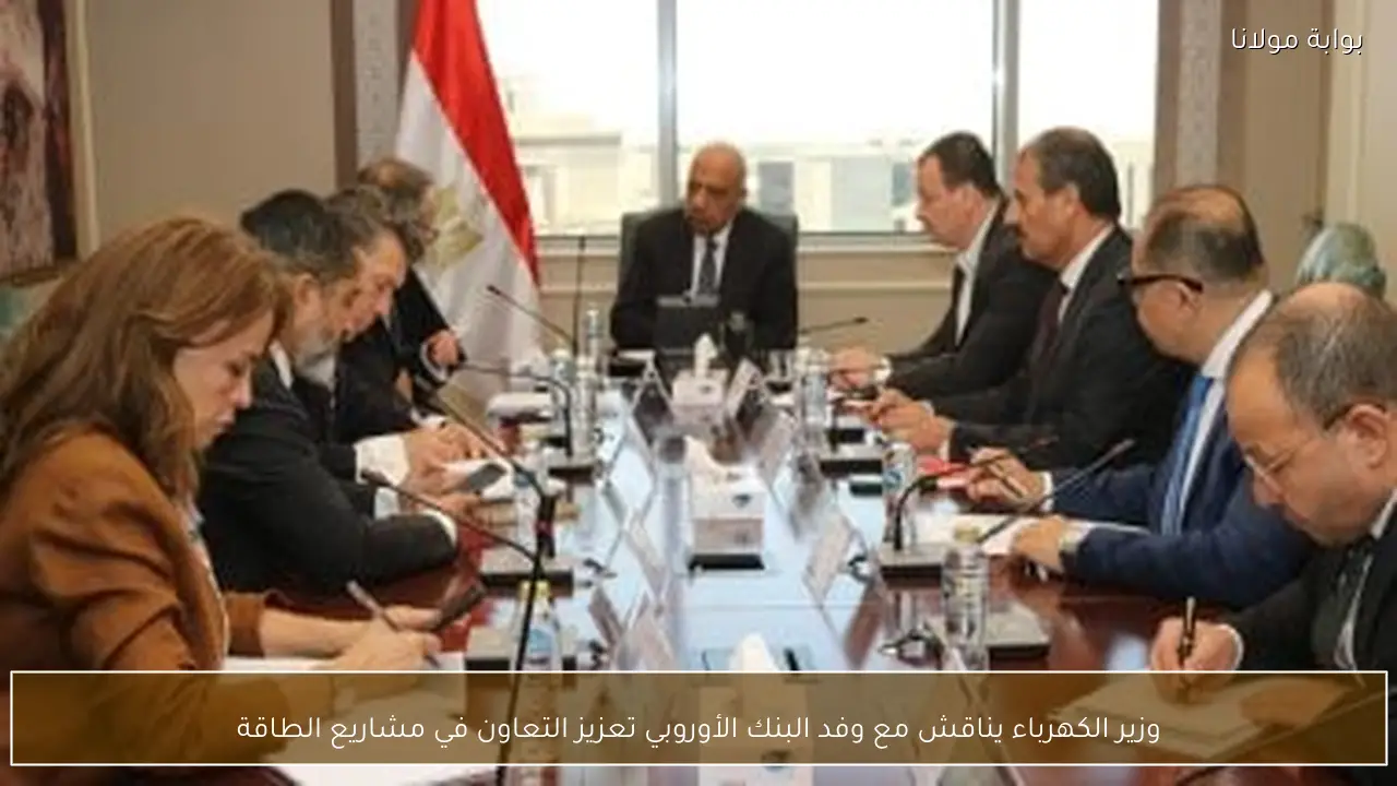 وزير الكهرباء يناقش مع وفد البنك الأوروبي تعزيز التعاون في مشاريع الطاقة