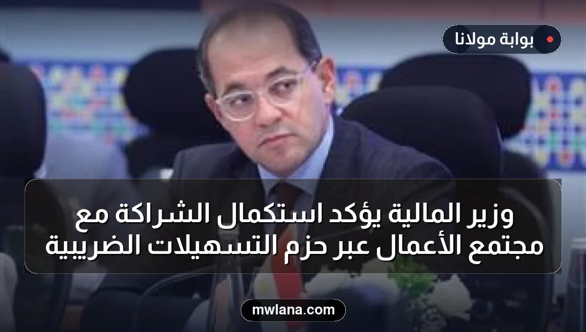 وزير المالية يؤكد استكمال الشراكة مع مجتمع الأعمال عبر حزم التسهيلات الضريبية