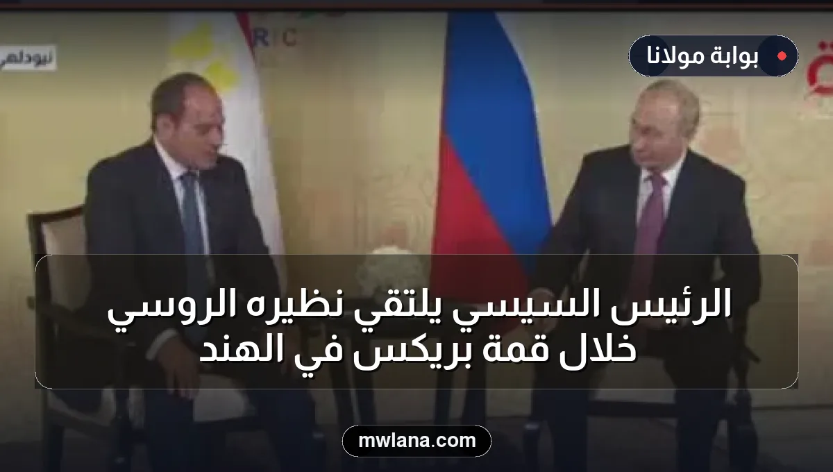 الرئيس السيسي يلتقي نظيره الروسي خلال قمة بريكس في الهند